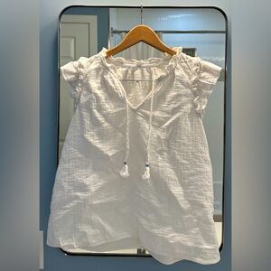 White tank top with ruffles